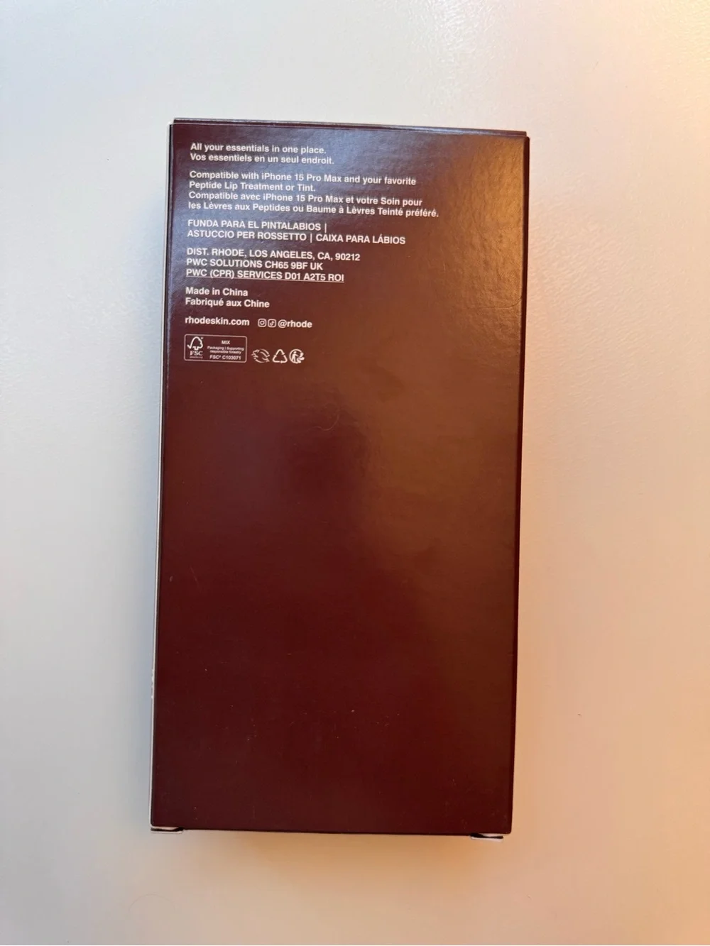 rhode iPhone case Espresso Limited edition (iPhone 15 Pro Max)